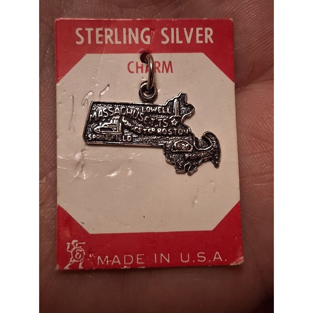 Vintage Sterling Silver Massachusetts Charm NEW Travel Souvenir